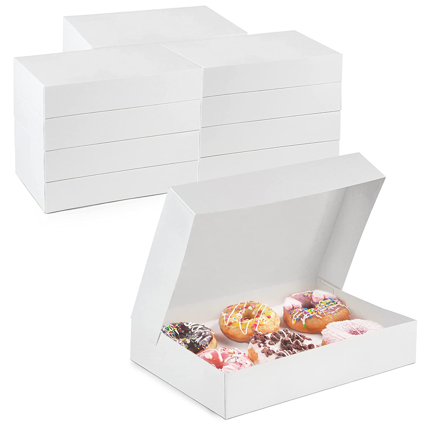 Giấy cookie macaron hộp cupcake hộp bánh rán hộp kẹo hộp đám cưới với cửa sổ rõ ràng