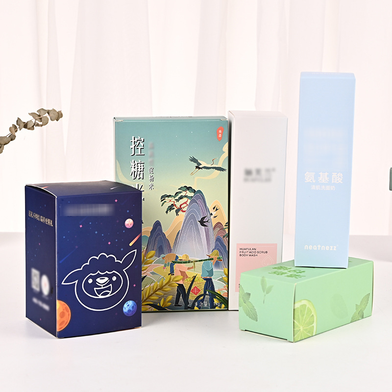 Đầy đủ màu sắc in ấn tùy chỉnh tái chế xà phòng thủ công nhỏ bao bì hộp giấy nghệ thuật bán buôn