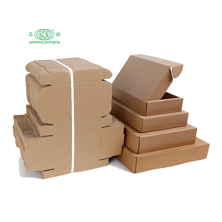 Bao bì hộp sóng màu trắng tinh tế tùy chỉnh hộp tùy chỉnh hộp giấy màu nâu
