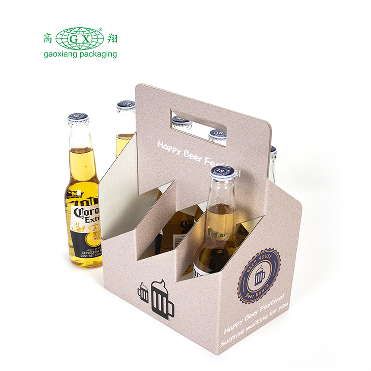 Nhà máy tùy chỉnh bao bì hộp đựng bia sáu gói hộp rượu whisky thanh lịch