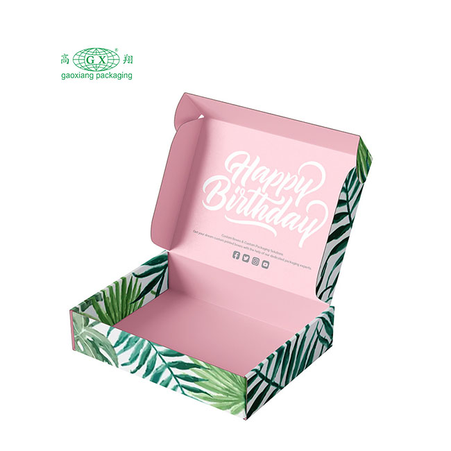 Nhà sản xuất giấy bìa cứng màu lớn gửi thư hộp may mặc hộp bao bì vận chuyển sóng với hộp cá nhân hóa tùy chỉnh