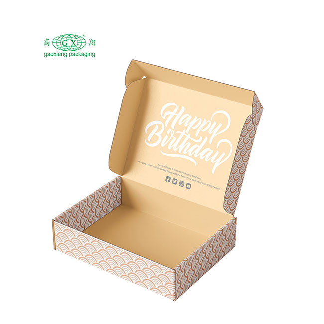Nhà sản xuất giấy bìa cứng màu lớn gửi thư hộp may mặc hộp bao bì vận chuyển sóng với hộp cá nhân hóa tùy chỉnh