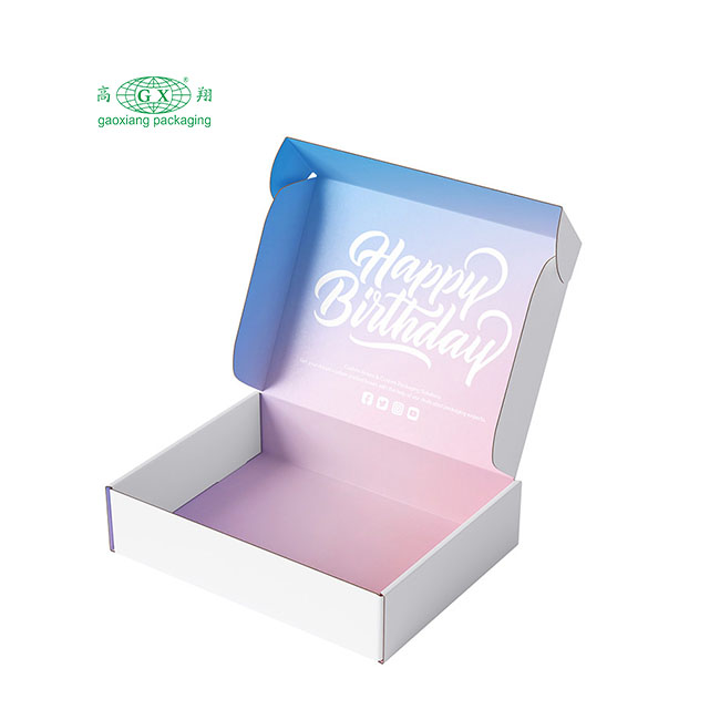 Nhà sản xuất giấy bìa cứng màu lớn gửi thư hộp may mặc hộp bao bì vận chuyển sóng với hộp cá nhân hóa tùy chỉnh