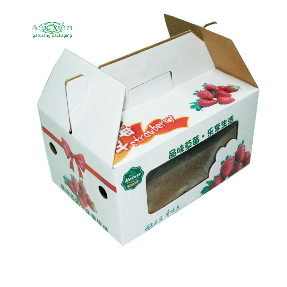 Hộp vận chuyển các tông đầy màu sắc có thể tái chế tùy chỉnh cho trái cây và rau quả