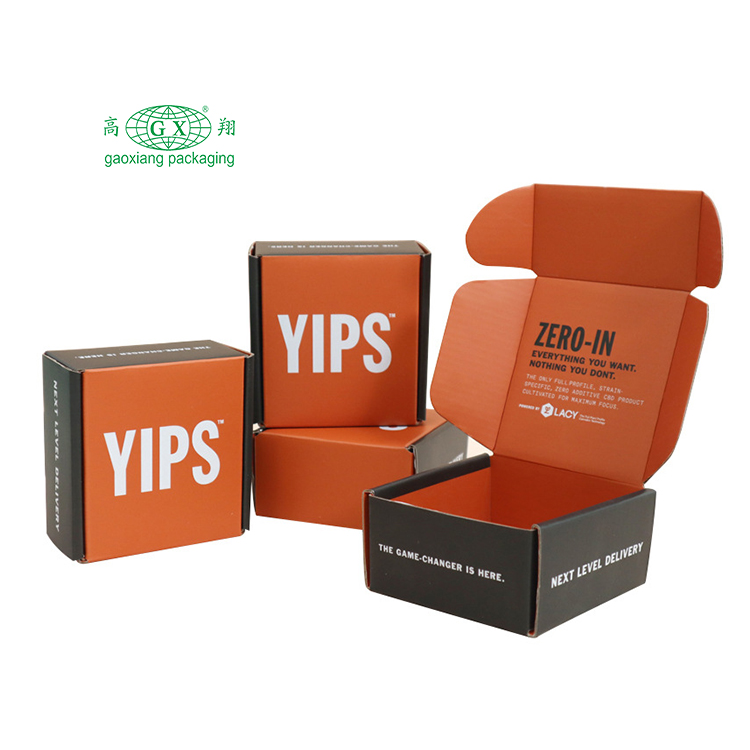 Bưu phẩm tùy chỉnh in hộp các tông quần áo gấp hộp bưu phẩm hộp vận chuyển có logo