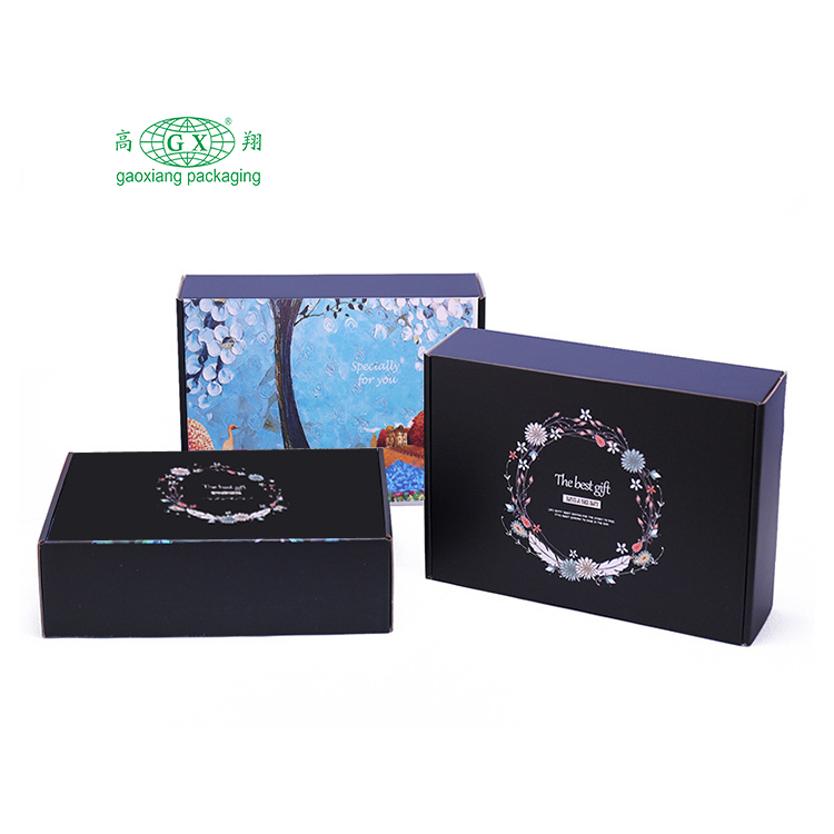 Bưu phẩm tùy chỉnh in hộp các tông quần áo gấp hộp bưu phẩm hộp vận chuyển có logo