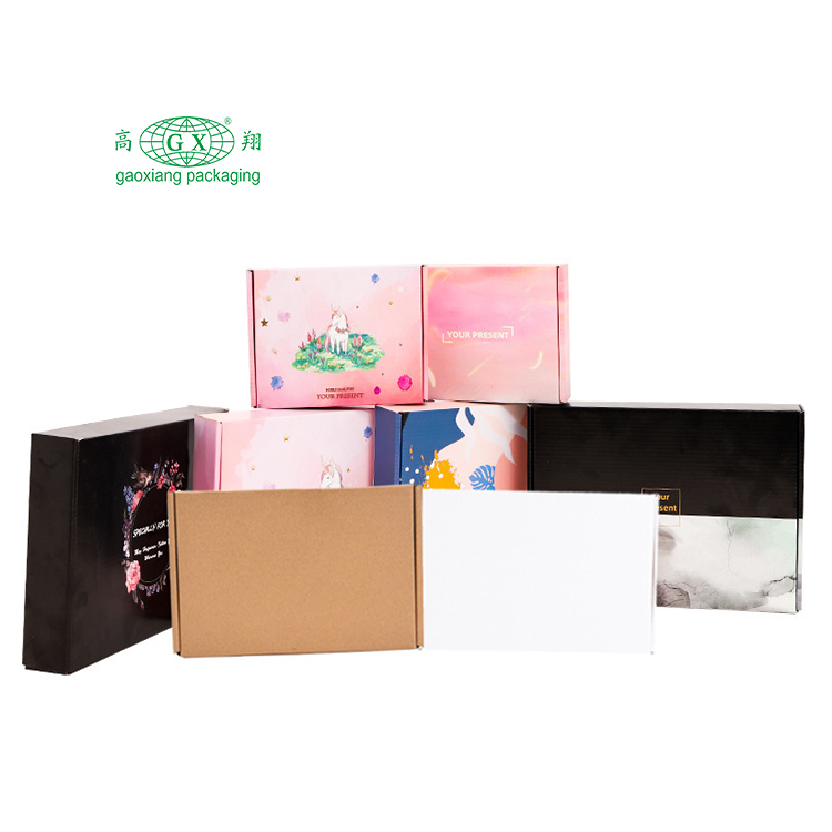 Bưu phẩm tùy chỉnh in hộp các tông quần áo gấp hộp bưu phẩm hộp vận chuyển có logo