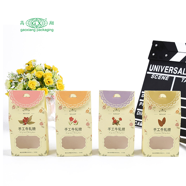 Hộp giấy đóng gói bánh quy kẹo sô cô la tùy chỉnh có cửa sổ