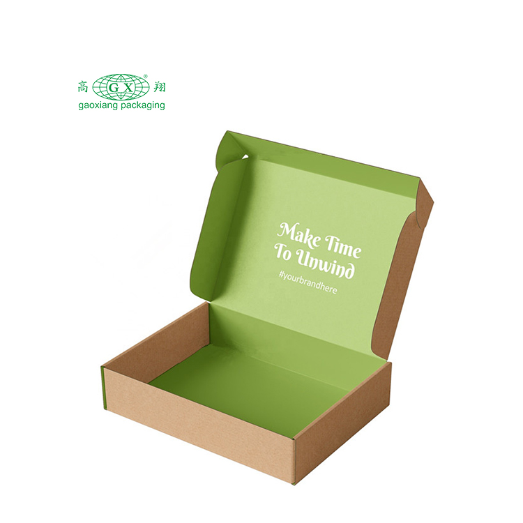 Giấy bìa cứng lớn bưu phẩm hộp chăm sóc da mỹ phẩm in logo tùy chỉnh hộp đóng gói vận chuyển sóng có chèn