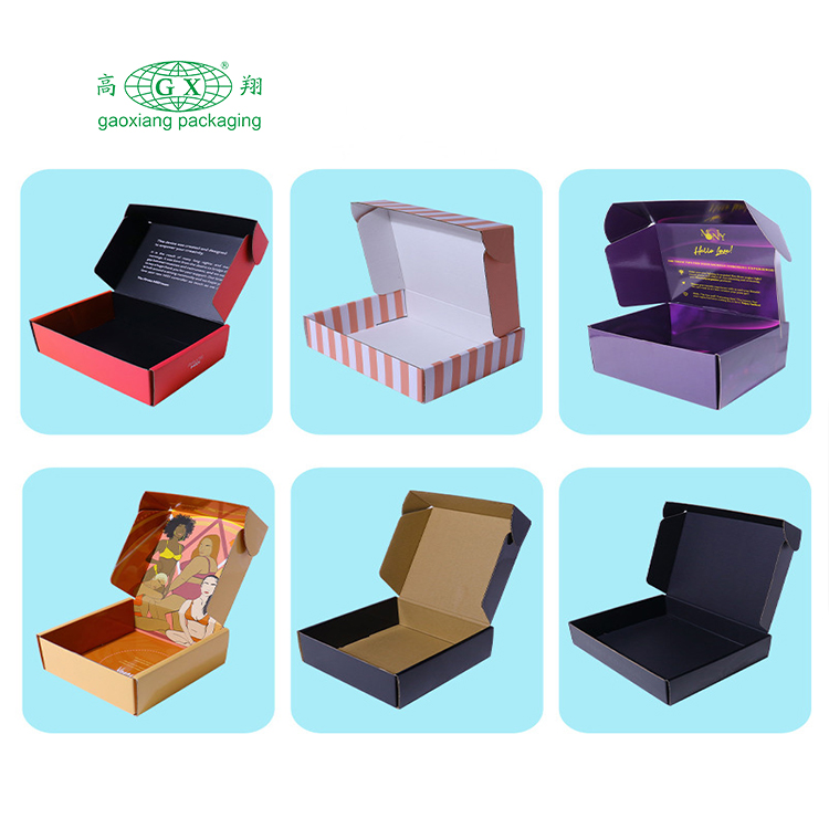 Giấy bìa cứng lớn bưu phẩm hộp chăm sóc da mỹ phẩm in logo tùy chỉnh hộp đóng gói vận chuyển sóng có chèn