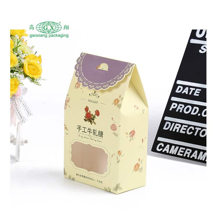 Hộp giấy đóng gói bánh quy kẹo sô cô la tùy chỉnh có cửa sổ