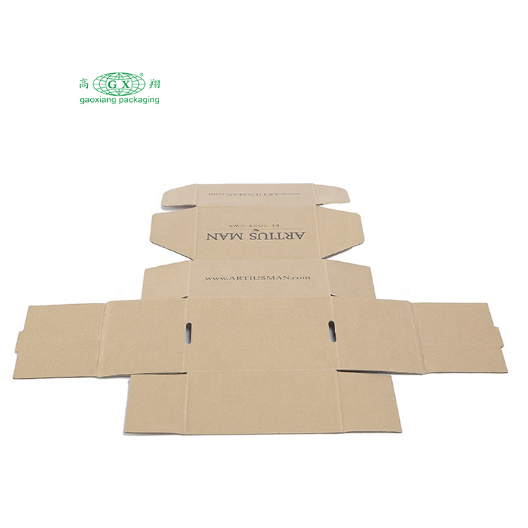 Tái chế giấy tùy chỉnh hộp bưu phẩm bao bì màu nâu kraft in hộp đóng gói sóng