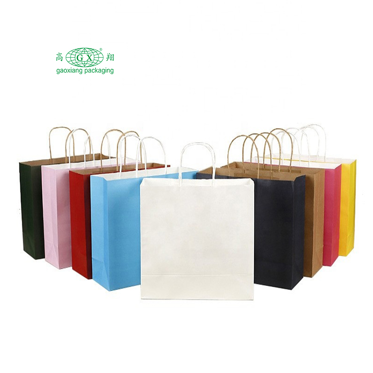 Mua sắm sang trọng quà tặng xử lý túi giấy Giáng sinh túi giấy kraft túi giấy tùy chỉnh