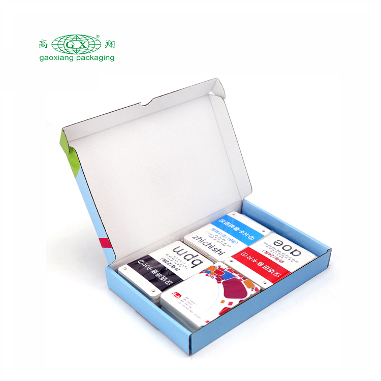 Logo tùy chỉnh lạ mắt giấy hộp bưu phẩm quần áo trẻ em cuốn sách đồ chơi sóng bao bì hộp hộp cửa sổ